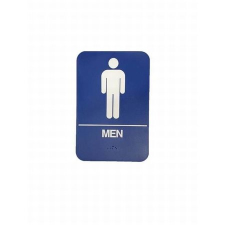 DON-JO Men's ADA Blue Bathroom Sign HS907002